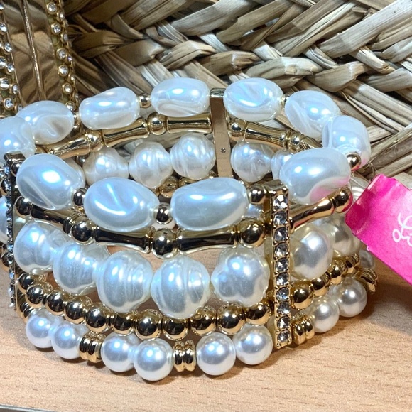 Lilly Pulitzer BRACELET NWT PEARL KISMET BEADED ⭐️  Stretch STUNNING!  ⭐️ - Picture 6 of 13